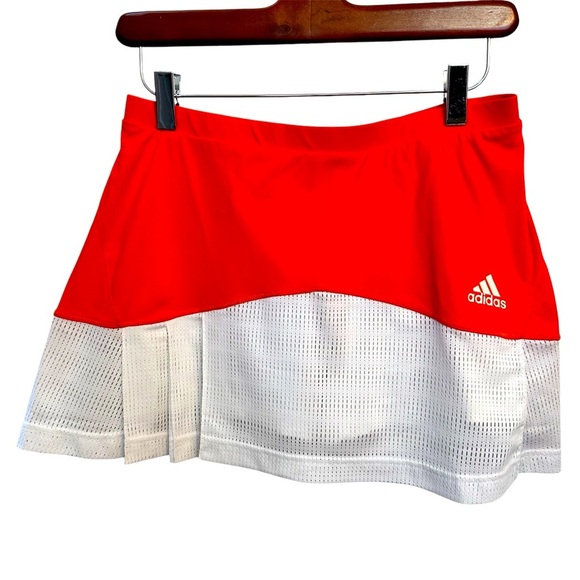 Adidas Women's Athletic Skort M Orange ClimaCool Tennis Gym‎ Activewear - Picture 1 of 8